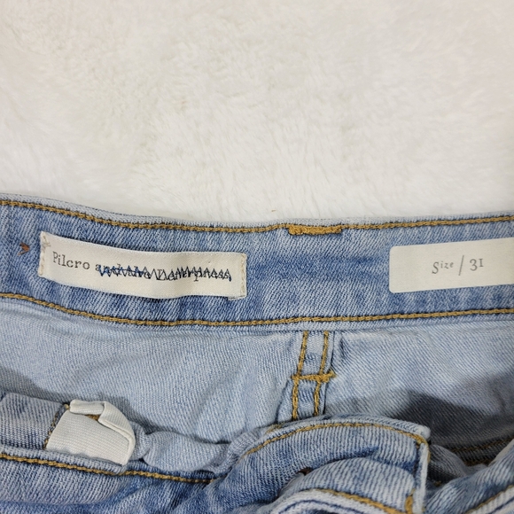 Pilcro and The Letterpress Anthropologie Wide Leg Belted Palazzo Jeans size 31 - Picture 7 of 12